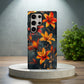 Inferno Lily Phone Case – Fiery Brush-Painted Florals with Bold Protection