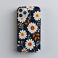 Embroidered Daisy Charm Phone Case – Boho Stitchwork Style with Durable Protection