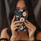Embroidered Daisy Charm Phone Case – Boho Stitchwork Style with Durable Protection