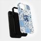 Blue Calico Patchwork Phone Case – Vintage Charm with Modern Protection