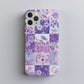 Lavender Calico Patchwork Phone Case – Dreamy Pastel Purple Charm