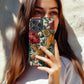 Tiger & Peony Phone Case – Bold Hand-Drawn Jungle Art, Dual-Layer Protection