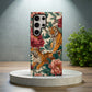 Tiger & Peony Phone Case – Bold Hand-Drawn Jungle Art, Dual-Layer Protection