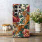 Tiger & Peony Phone Case – Bold Hand-Drawn Jungle Art, Dual-Layer Protection