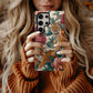 Tiger & Peony Phone Case – Bold Hand-Drawn Jungle Art, Dual-Layer Protection