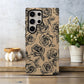 Black Rose Sketch Phone Case – Hand-Drawn Tattoo Floral Design