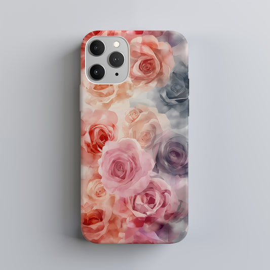 Watercolor Rose Bloom Phone Case – Soft Romantic Floral Art