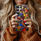 Stained Glass Mosaic Phone Case – Abstract Geometric Art in Bold Jewel Tones