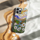 Stained Glass Sun & Daisy Phone Case – Art Nouveau Landscape Design