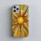 Stained Glass Sunburst Phone Case – Radiant Solar Flare Design