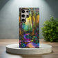 Twilight Enchanted Forest Phone Case – Whimsical Stained Glass Woodland Glow