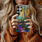 Twilight Enchanted Forest Phone Case – Whimsical Stained Glass Woodland Glow