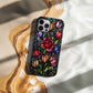 Garden of Light Phone Case – Stained Glass Roses and Tulips in Bloom
