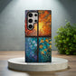 Botanical Seasons Phone Case – Stained Glass Spring, Summer, Autumn, and Winter Floral Panels
