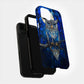 Moonlit Owl Stained Glass Phone Case – Celestial Forest Art
