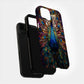 Majestic Peacock Stained Glass Phone Case – Jewel-Toned Art Nouveau Design