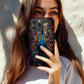 Majestic Peacock Stained Glass Phone Case – Jewel-Toned Art Nouveau Design