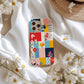Bauhaus Pop Art Floral Patchwork Phone Case – Bold Modern Design