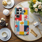 Bauhaus Pop Art Floral Patchwork Phone Case – Bold Modern Design