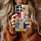 Bauhaus Pop Art Floral Patchwork Phone Case – Bold Modern Design