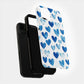 Blue Watercolor Heart Phone Case – Minimalist Hand-Painted Pattern