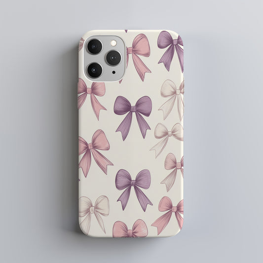 Pastel Bow Phone Case – Playful Vintage-Inspired Ribbon Pattern
