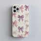Pastel Bow Phone Case – Playful Vintage-Inspired Ribbon Pattern
