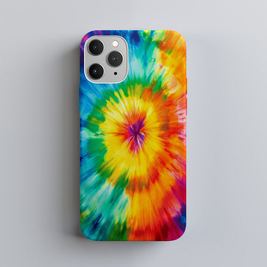 Psychedelic Tie-Dye Burst Phone Case – Vivid Rainbow Spiral