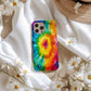 Psychedelic Tie-Dye Burst Phone Case – Vivid Rainbow Spiral