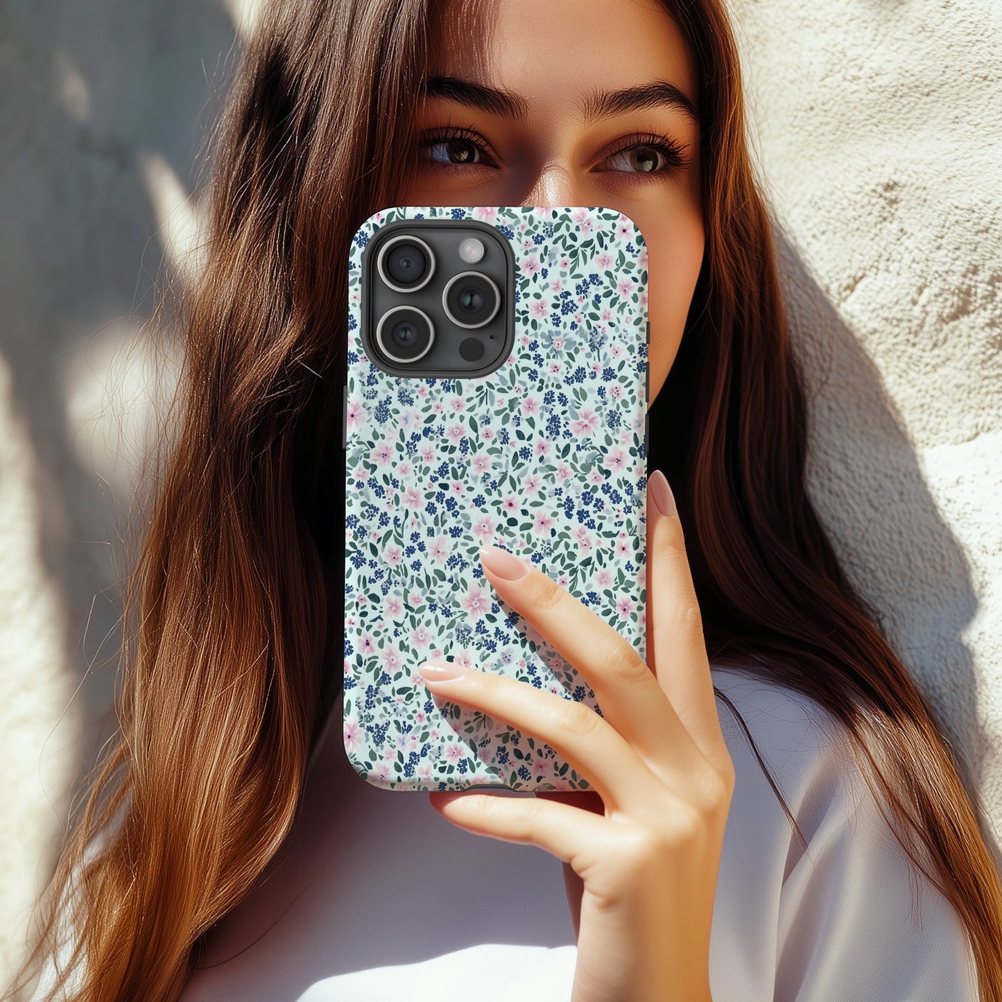 Sweet Blush & Bluebud Floral Phone Case – Petite Vintage Bloom