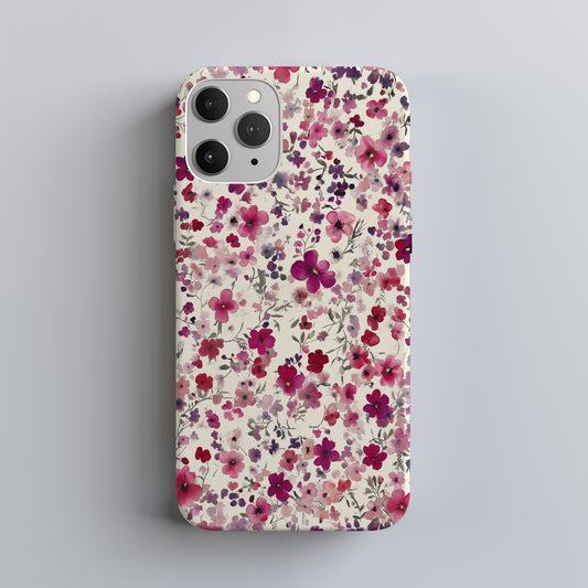 Wild Bloom Magenta Floral Phone Case – Bold Watercolor Garden