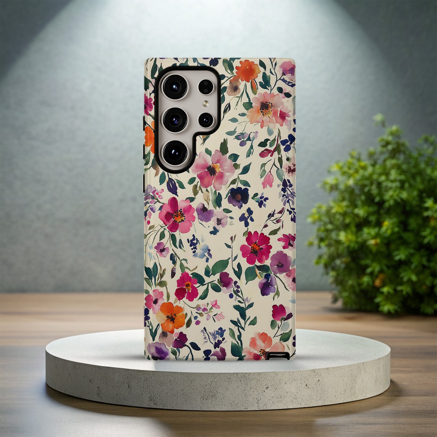 Garden Whimsy Watercolor Floral Phone Case – Painterly Blooms