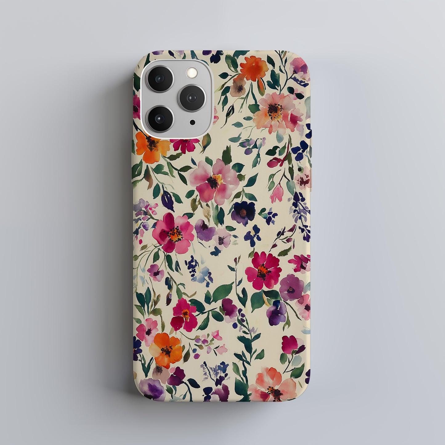 Garden Whimsy Watercolor Floral Phone Case – Painterly Blooms