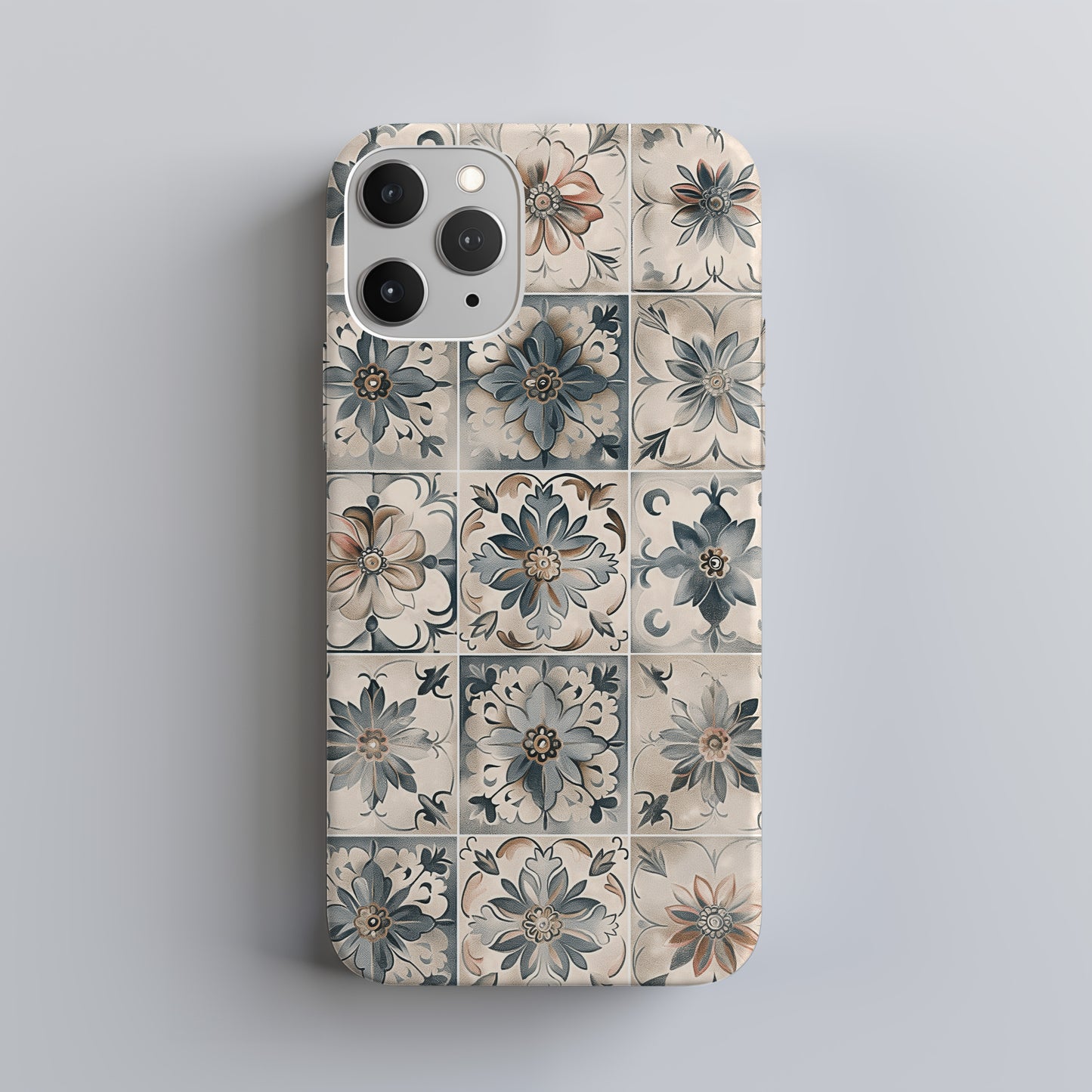Vintage Tile Floral Phone Case – Ornamental Mediterranean Style