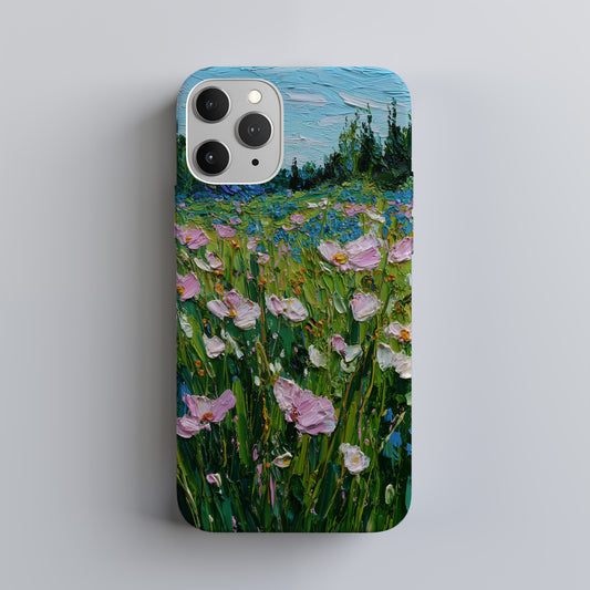 Blooming Meadow Brushstroke Case – Wildflower Oil Painting Aesthetic