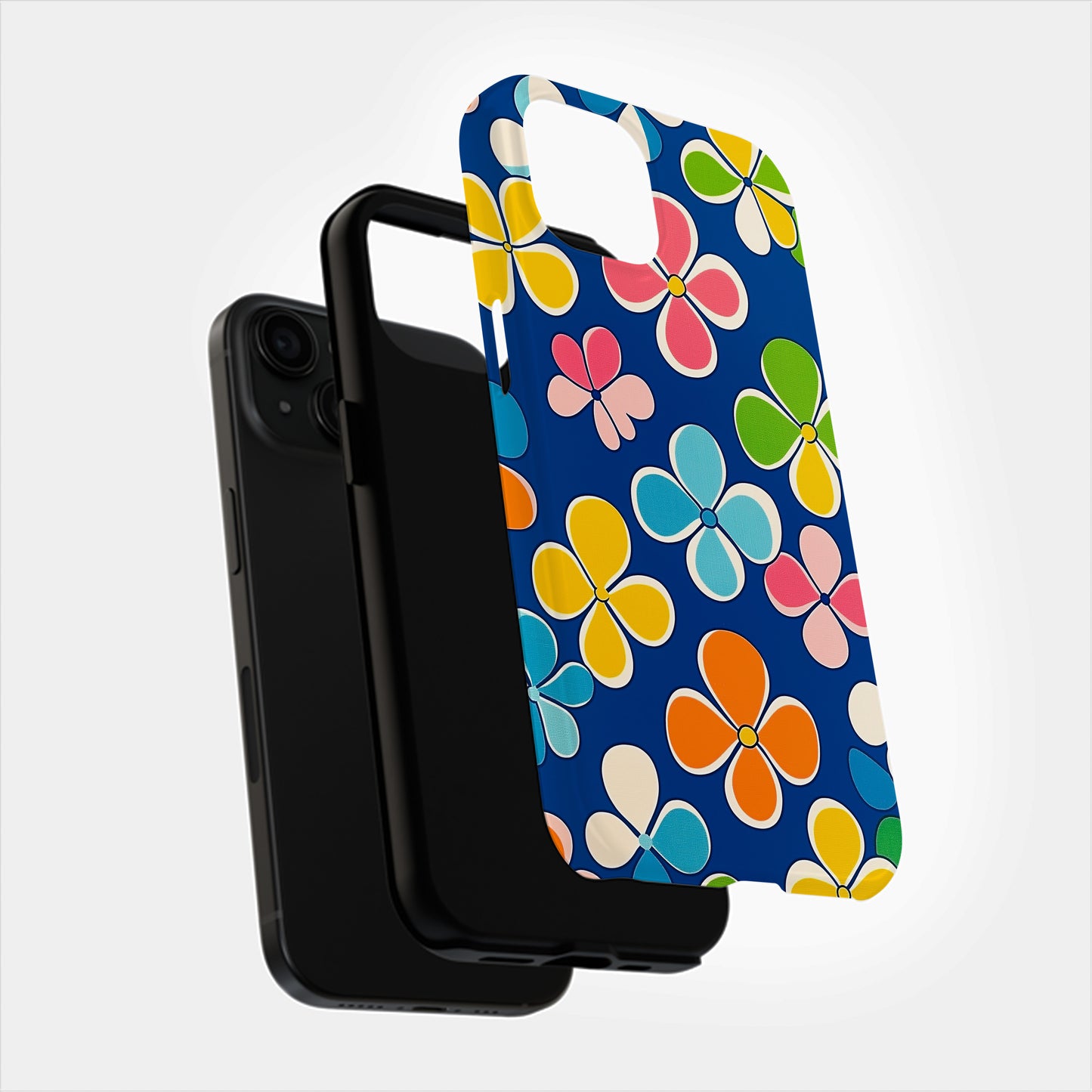 Retro Bloom Pop Case – 60s Mod Floral Vibe in Bold Colors