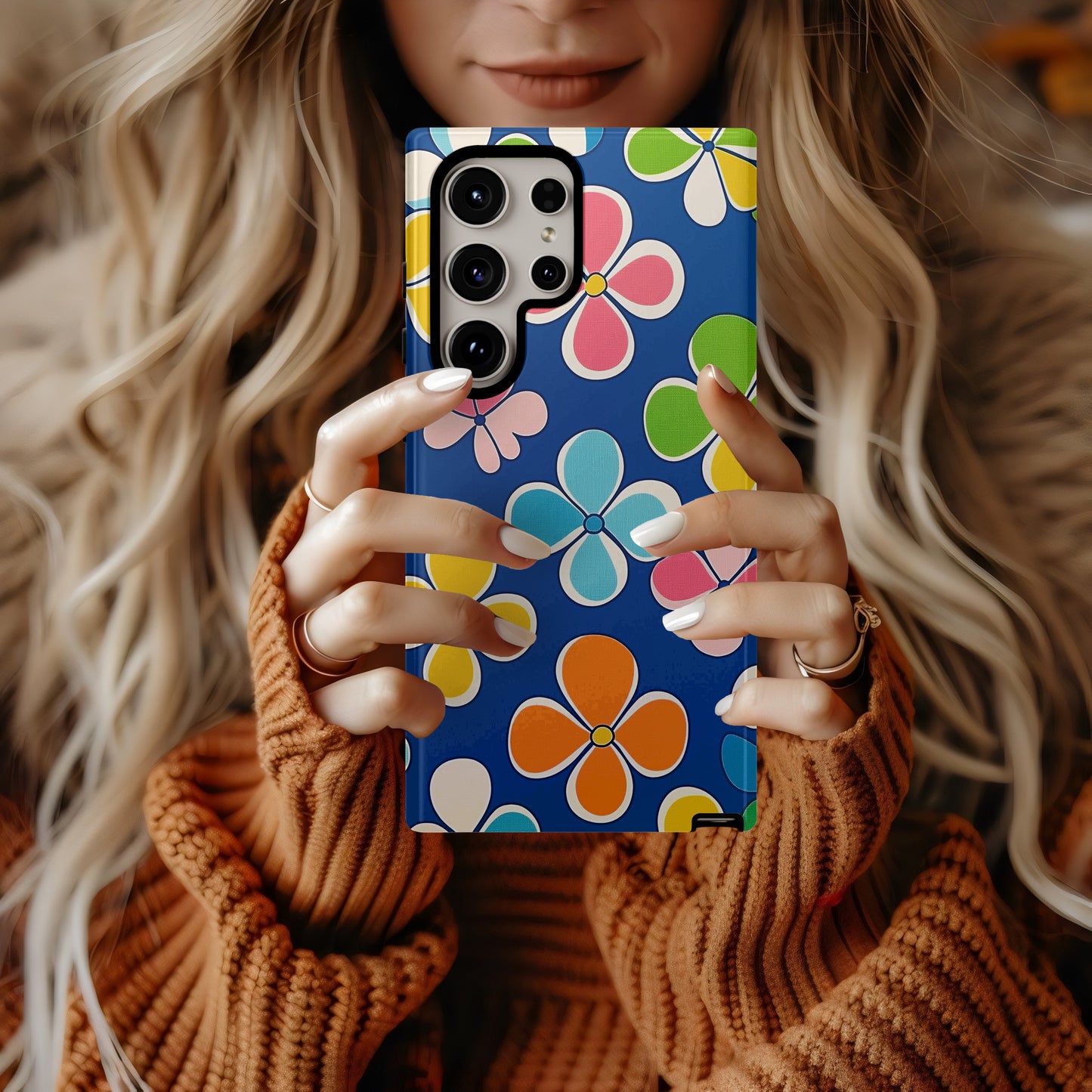Retro Bloom Pop Case – 60s Mod Floral Vibe in Bold Colors