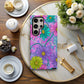 Electric Daisy Swirl Case – Y2K Retro Flower Power in Neon Pastels