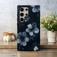 Midnight Bloom Noir Case – Grayscale Floral Elegance in Charcoal