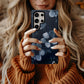 Midnight Bloom Noir Case – Grayscale Floral Elegance in Charcoal