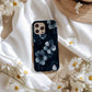 Midnight Bloom Noir Case – Grayscale Floral Elegance in Charcoal