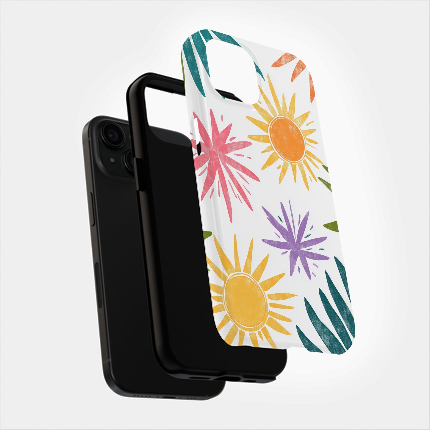 Tropical Sunbeam Splash Case – Bright Palm & Sunshine Pop Art