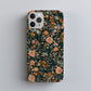 Midnight Rose Garden Case – Dark Romantic Floral with Peach Blooms