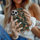Midnight Rose Garden Case – Dark Romantic Floral with Peach Blooms