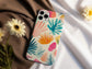 Palm Splash Tropic Case – Abstract Pastel Jungle Vibes in Bold Color