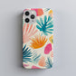 Palm Splash Tropic Case – Abstract Pastel Jungle Vibes in Bold Color