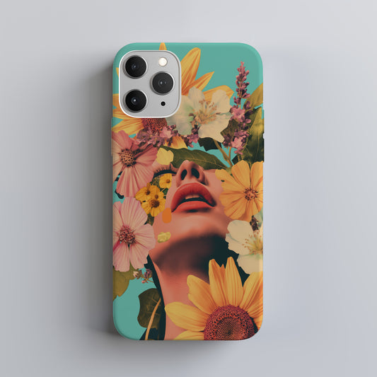 Wild Bloom Muse Case – Retro 70s Floral Collage Meets Fashion Pop Art