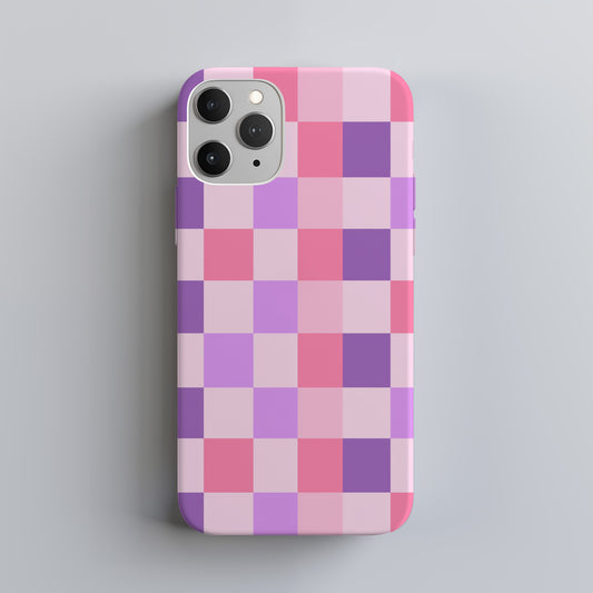 Sugar Pop Check Case – Pastel Pink & Purple Coquette Checkerboard