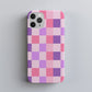 Sugar Pop Check Case – Pastel Pink & Purple Coquette Checkerboard