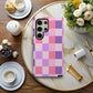 Sugar Pop Check Case – Pastel Pink & Purple Coquette Checkerboard
